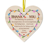 Thank You For Listening For Guidance For Inspiration - Christmas Gift For Family, Friends, Couples, Siblings - Personalized Heart Shape Acrylic Ornament